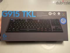 Logitech g915 tkl lightspeed wireless gaming keyboard.