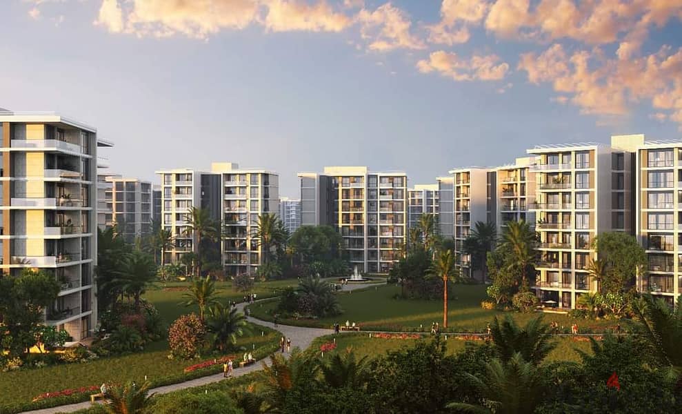 Apartment in Noor City, 146 square meters, wide garden view, installment plan, second floo 2