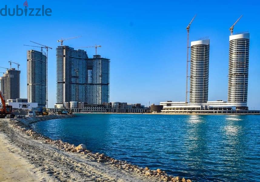 Apartment For Sale Ready To Move High End fully finished Sea view & lagoon view  Installments over 2030 Alamein Towers City Edge 3