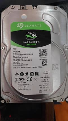 Seagate barracuda 4tb 256Mb cache 5400 rpm استعمال شخصى شراء جديد 0