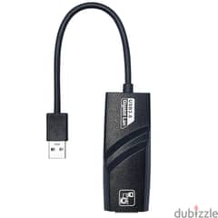 Ethernet Adapter Usb 3.0 To 10/100/1000 Network Rj45 Lan Black 0