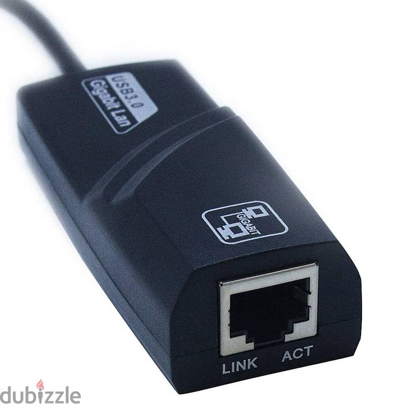 Ethernet Adapter Usb 3.0 To 10/100/1000 Network Rj45 Lan Black 1