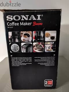 ماكينة تحضير قهوة امريكان سوناي بونو، 1000 وات، أسود، SH-1212