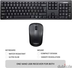 lenovo 100 wireless keyboard mouse combo 0