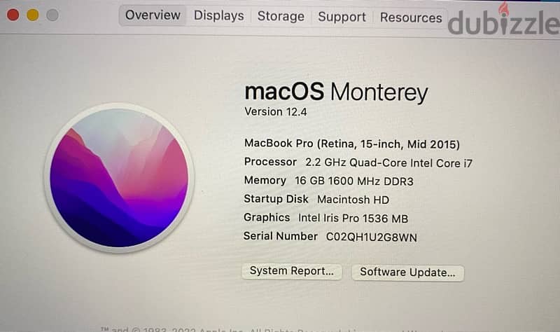 Apple MacBook Pro Mid 2015 Core i7 16" 3