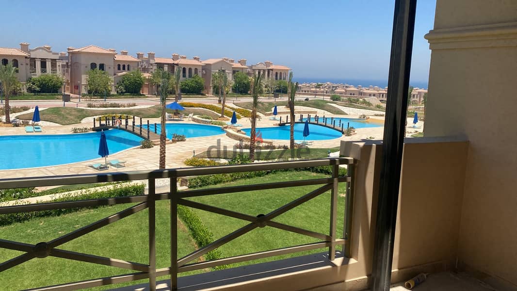 With a 5% down payment, receive a fully finished chalet, first row on the sea, in La Vista Gardens, Ain Sokhna, next to Porto Sokhna, Lavista Gardens 4