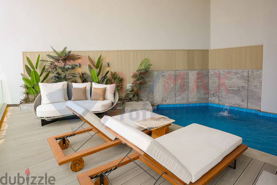 For the first time in Smouha, a duplex with a private swimming pool 5