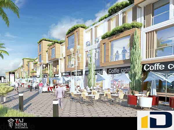 With the lowest advance!! Commercial ground floor store for sale (51 sqm + 33 sqm outdoor) in the first strip mall in Sheikh Zayed, in front of Sphinx 2