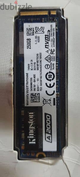 كينج ستون A2000 جيجا 250 ان في مي M. 2 هارد ديسك ssd nvme