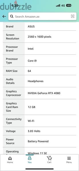 Asus Rog Strix G18 LAPTOP i9 13th 64GB RM 4 TB HD NVIDIA RTX4080 12 GB 5