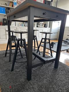 Dining / Bar stools black (IKEA) 63-74cm