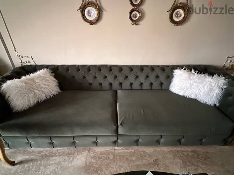 Furniture Royal Green 2m Sofa 1