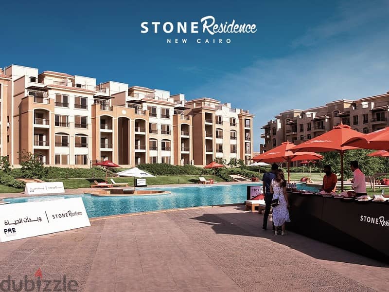 Receive your apartment immediately with equal installments in the heart of the Fifth Settlement, with a private garden area in Stone Residence 4