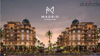 شقة للبيع بكمبوند Madrid signature القاهرة الجديدة بمقدم 550 الف فقط