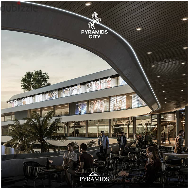"The best investment opportunities in the administrative capital, specifically in Pyramids City, the largest commercial mega mall adjacent to R7, R8, 1