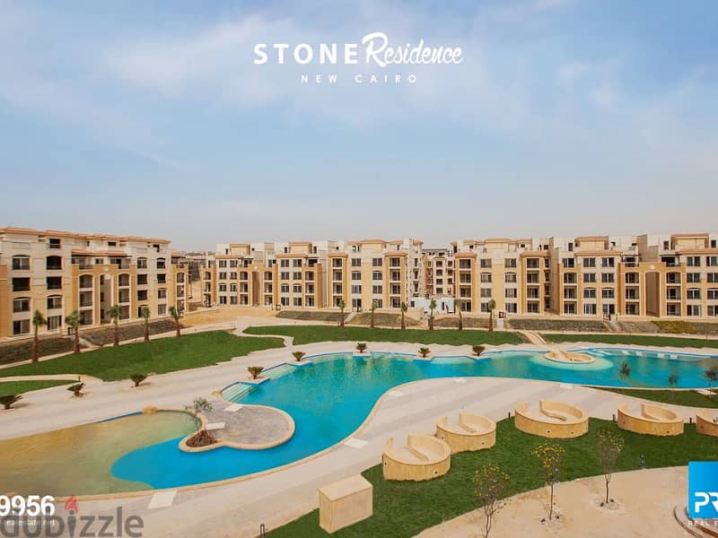 ready to move with equal installments in the heart of the Fifth Settlement with a private roof area of 92 meters in Stone Residence 3