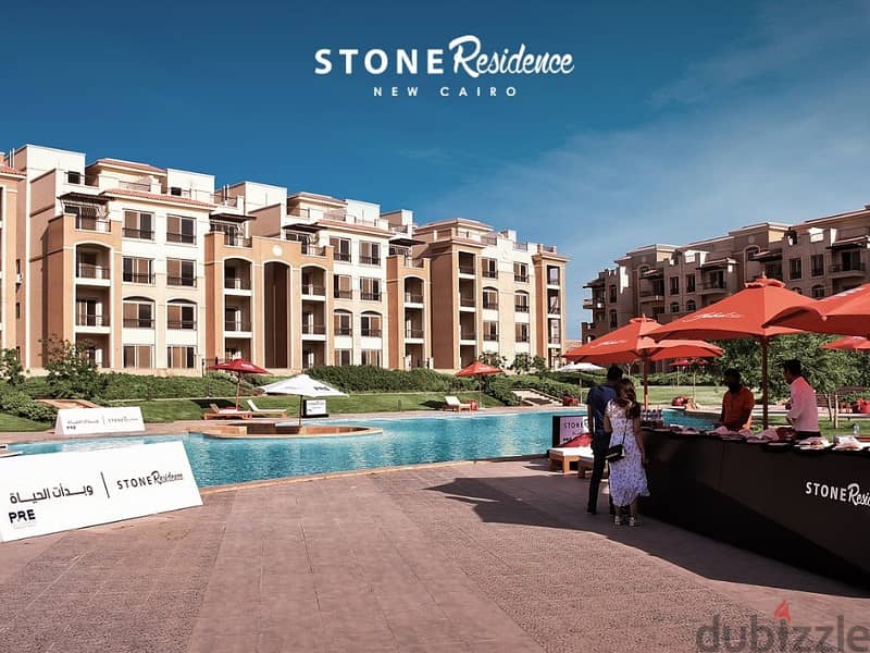 Receive a ready-to-move-in penthouse with equal installments in the heart of the Fifth Settlement with a private roof area of 123 meters in Stone Resi 3