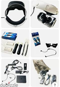 Used full Sony VR 1 headset نظارة الواقع الافتراضي سوني بلاي ستيشن