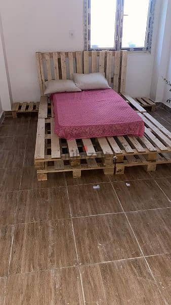 سرير ديكور بالتات خشب 2