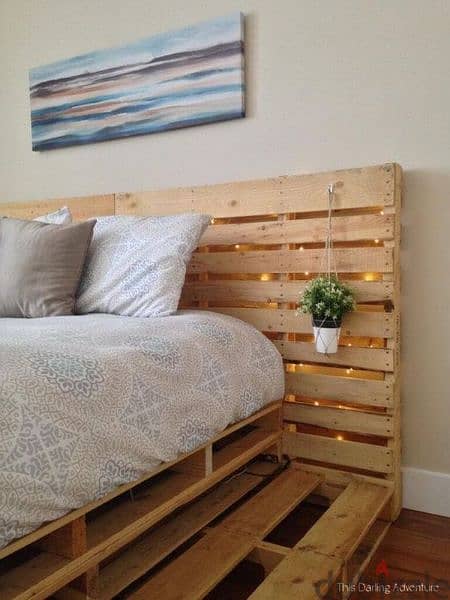 سرير ديكور بالتات خشب 3