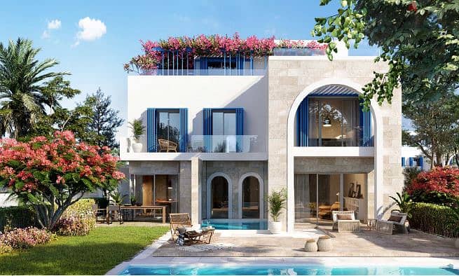 Villa 225m for sale fully finished in Naia Bay Ras El Hekma Naia Bay first row private beach with installments over 8 years 10