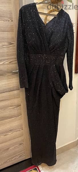 فستان اسود سواريه / Black soiree dress 2