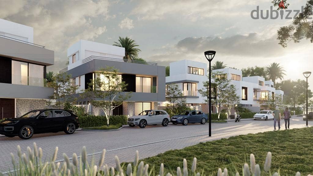 Exclusively and at a 25% discount, a townhouse with a private pool, a distinctive view, and a distinctive compound in New Mansoura 9