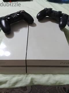PS4 white with two hand