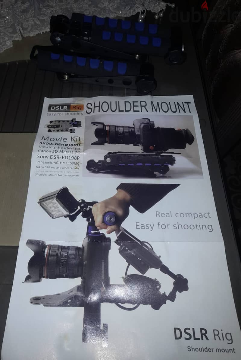 DSLR Rig Shoulder Mount Rig Stabilizer for DSLR Camera حامل كاميرا كتف 3