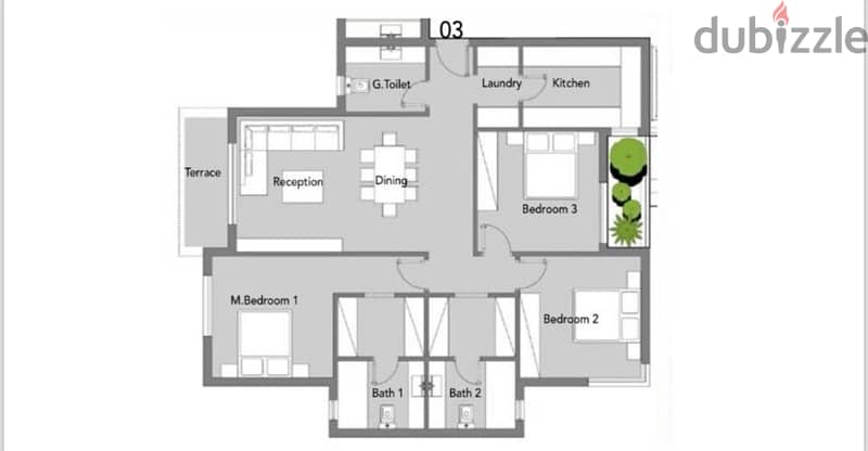 Luxurious ground floor 154 m, 56 m garden,3 bedrooms, Badya Palm Hills 4
