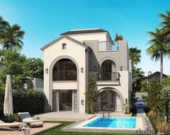 Standalone in New Cairo, independent villa for sale in Sarai Compound, with a 42% cash discount or installments up to 8 years