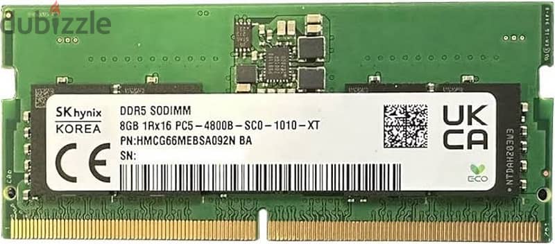 SK-Hynix 8GB DDR5 4800Hz x2 - استخدام شهر واحد 1
