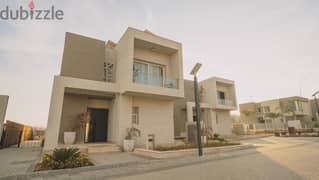 Townhouse corner for sale in Badya Palm Hills October compound, distinctive location in October, Al-Wahat Road 0