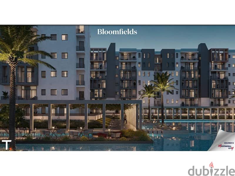Apartment for sale with a down payment of 893,000, 10-year installments, with a distinctive view in Bloomfields Mostakbal City, developed by Tatweer M 9