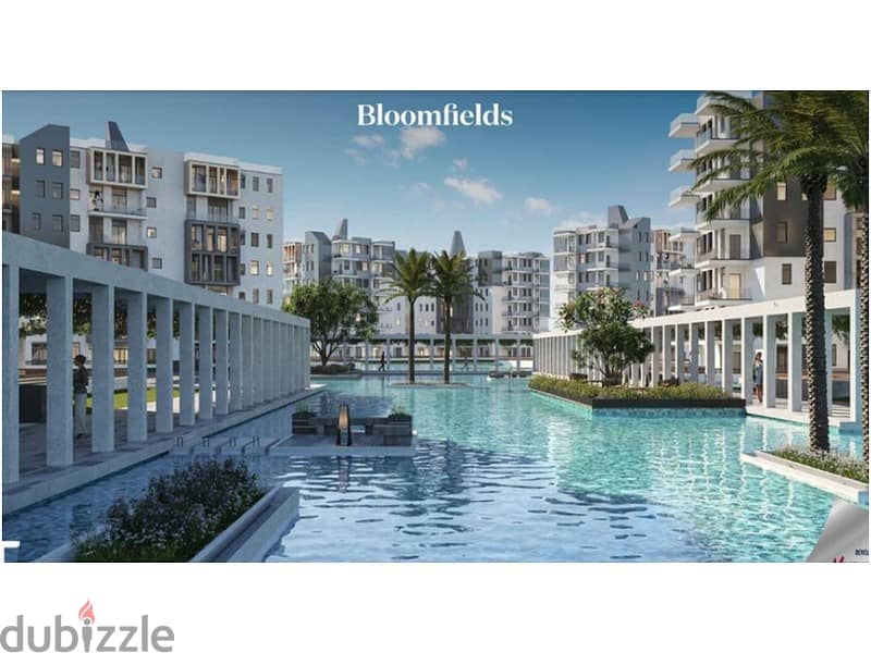 Apartment for sale with a down payment of 893,000, 10-year installments, with a distinctive view in Bloomfields Mostakbal City, developed by Tatweer M 10