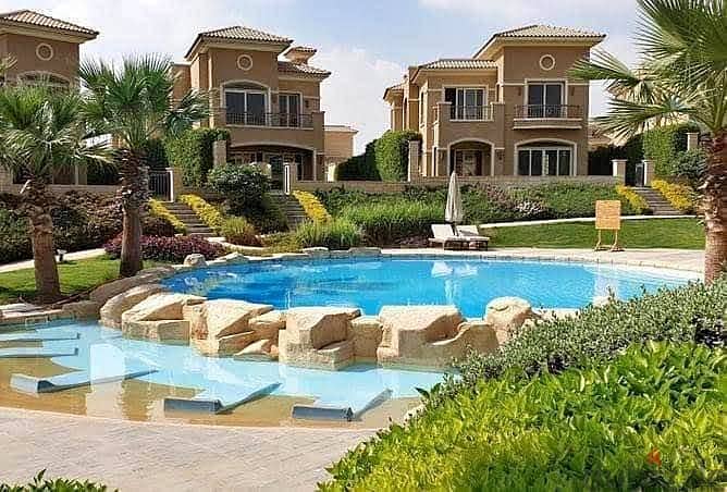 Standalone villa 450 sqm in New Cairo near Cairo Festival in Stone Park Compound 9