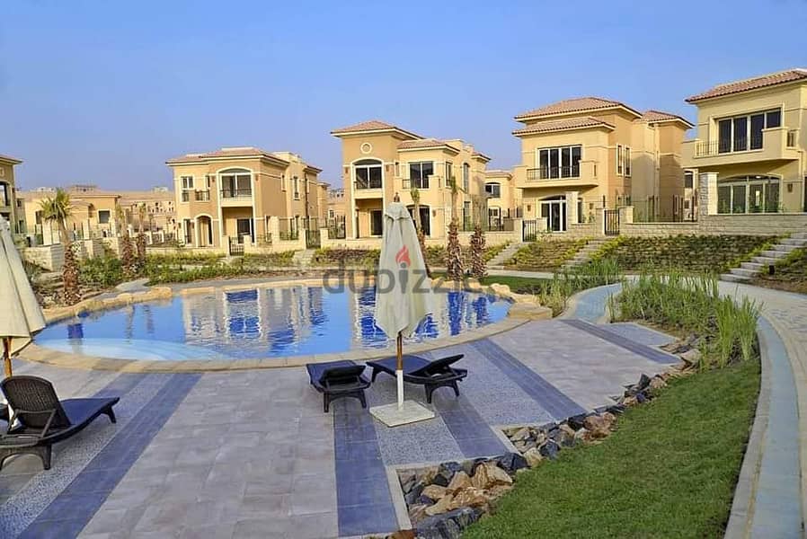 Standalone villa 450 sqm in New Cairo near Cairo Festival in Stone Park Compound 12