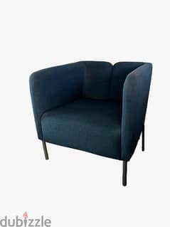 Sleek Navy Blue Accent Chair