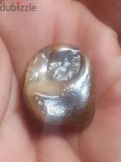 فص خاتم قديم . . شفاف. . من حجر الترمالين ١٣ قيراط