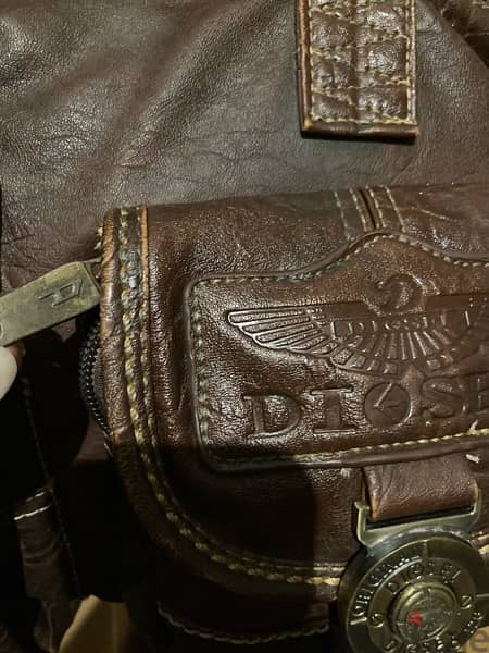 vintage diesel authentic leather bag 1