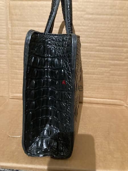 black croc leather bag 2