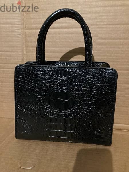 black croc leather bag 3