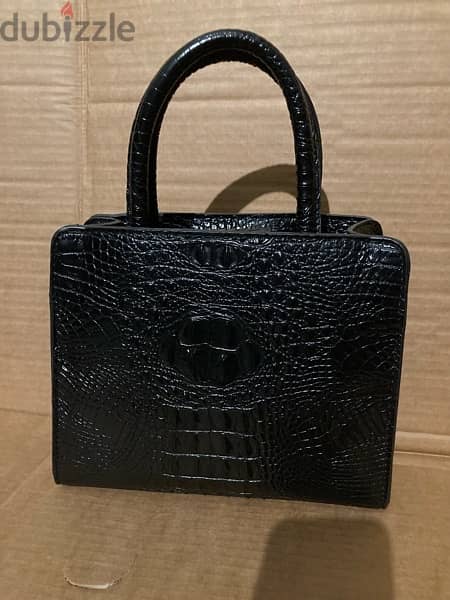 black croc leather bag 50% off 3