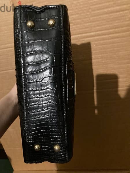 black croc leather bag 5