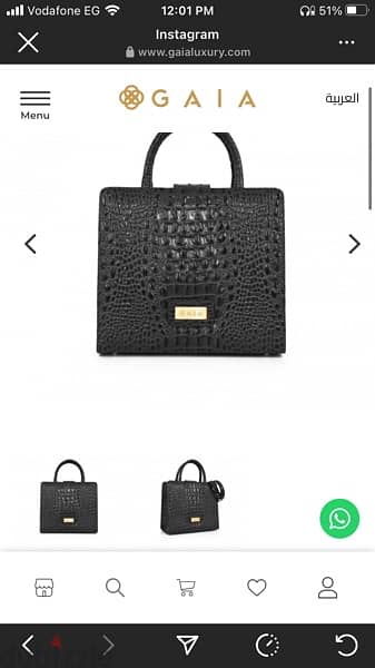 black croc leather bag 50% off 7