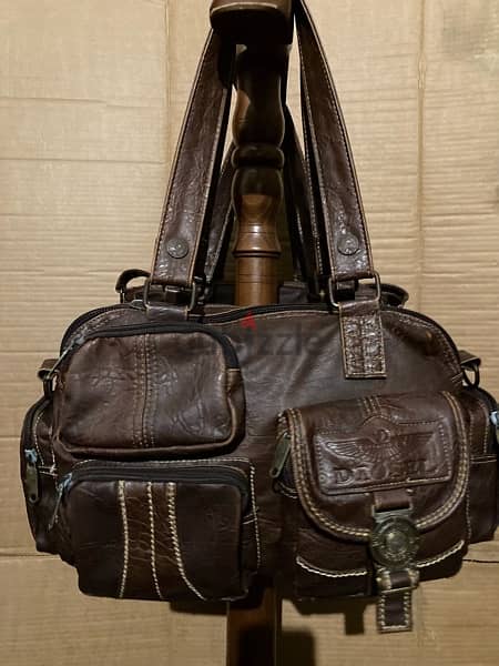 vintage diesel authentic leather bag 0