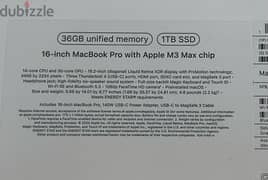 macbook pro m3 max 16 inch 36gb 1Tb  new sealed 0