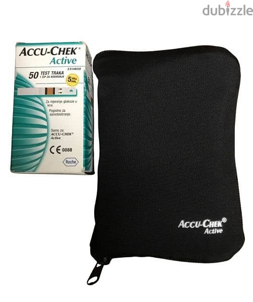 Accu check active علبتين شرائط + جهاز اكيو تشيك اكتيف لتحليل السكرى 4