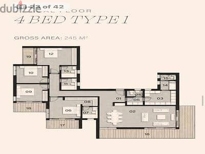 شقة 245 م 4 غرف للبيع زيد بارك ريزيدنس الشيخ زايد Zed park residance 15