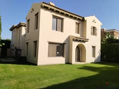 5- villa for rent in Mivida Compound, semi-furnished, with kitchen, air conditioners + appliances, view on garden